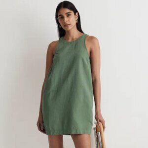 Madewell Cutaway Tank Mini Dress in Versailles Green Small